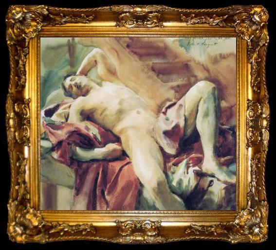 framed  John Singer Sargent ritratto di Nicola D Inverno, ta009-2